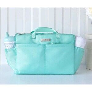 Lily Jade Large Green Nylon Baby Diaper Bag Organizer Tote Girls Zipper Pockets